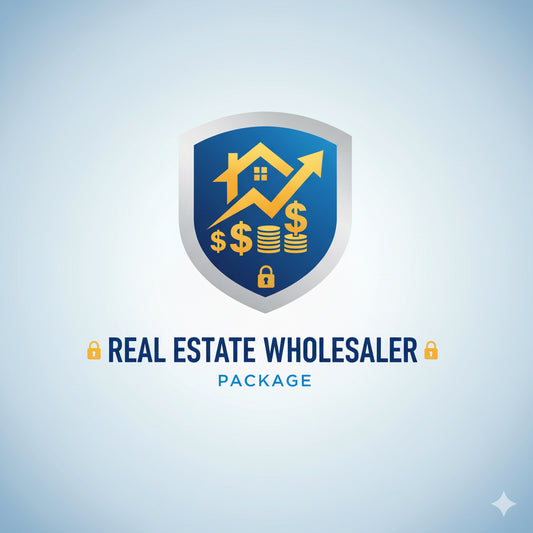 Real Estate Wholesalers Documents Template Package - Flipping Properties with ZERO Money Down