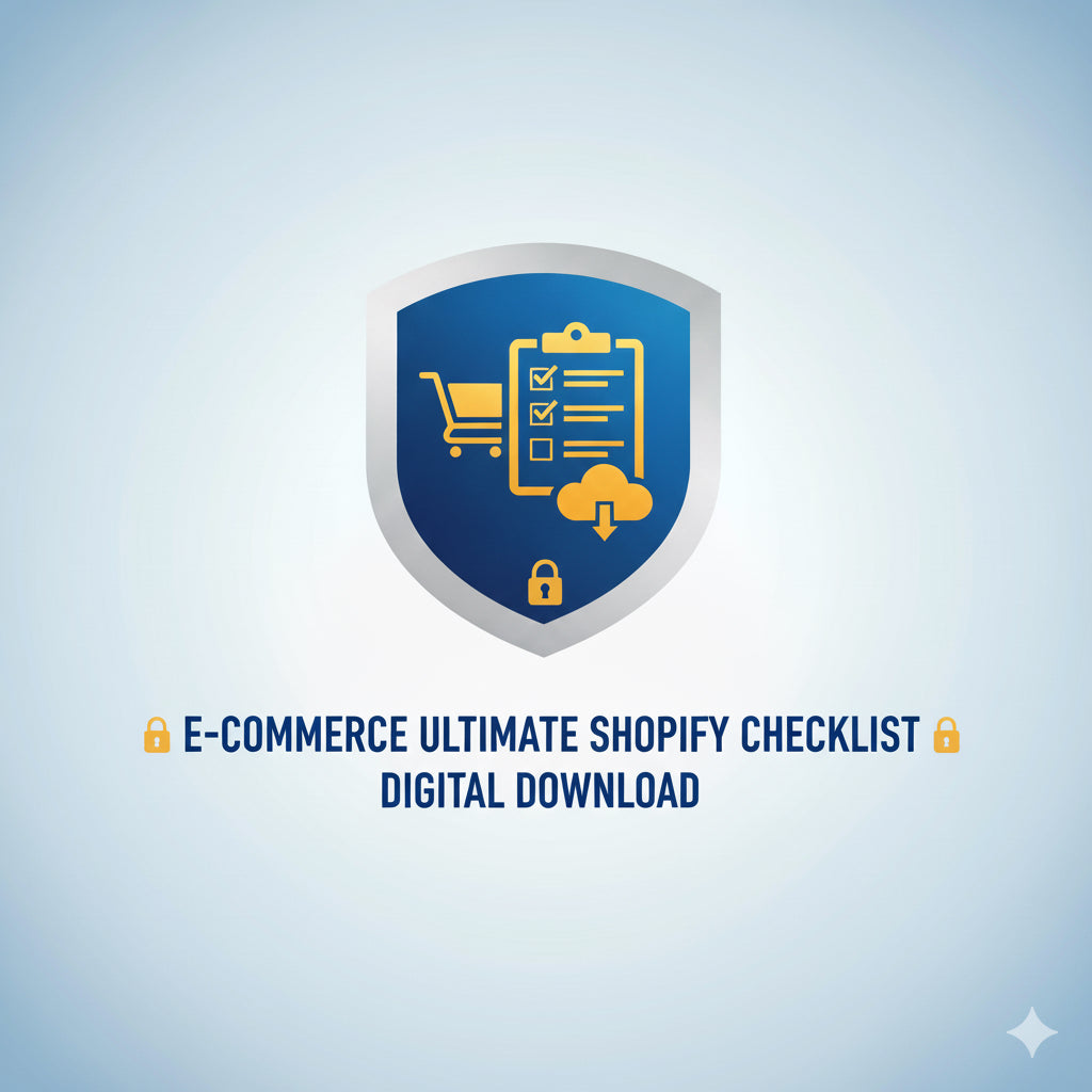 E-Commerce Ultimate Shopify Checklist - DIGITAL DOWNLOAD