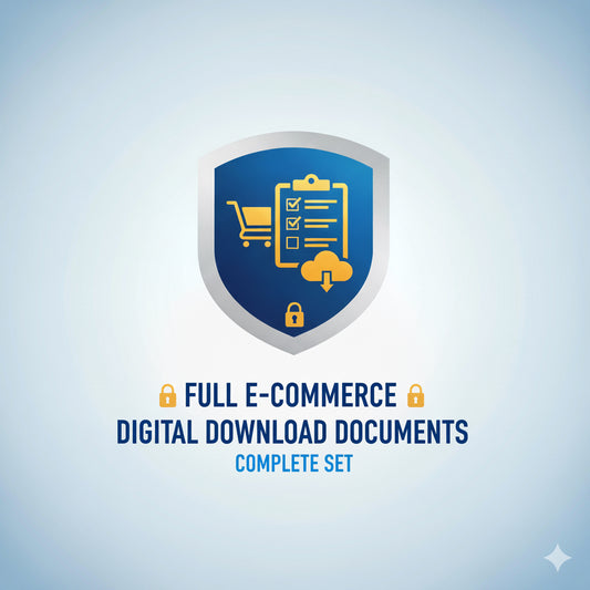 Full E-Commerce Digital Download Documents Complete Set